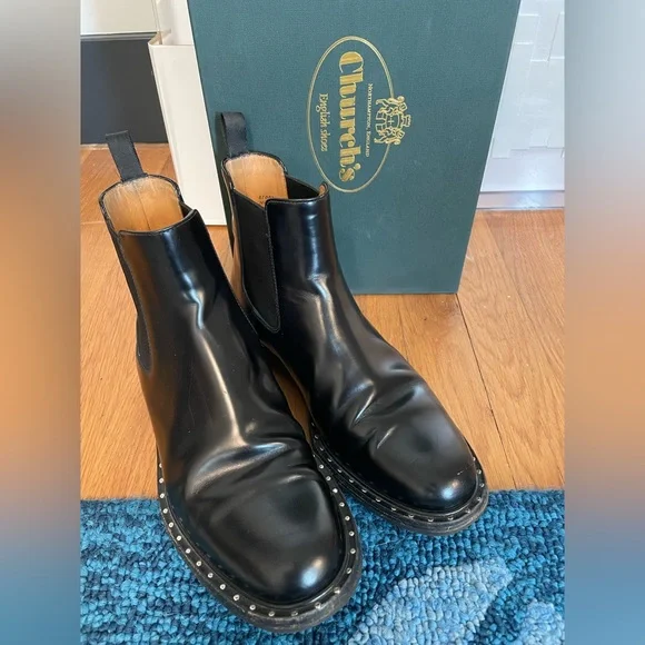 Church's Shoes Churchs Nirah Ankle Chelsea Black Studded